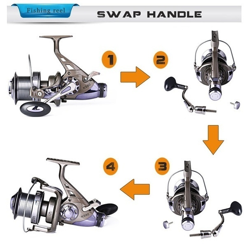 Sougayilang Freshwater Saltwater Spinning Fishing Reels with 5.2:1 Gear Ratio 9+1bb Metal Body Left/right Handle Bait Runner Reel