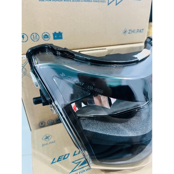 CHOÁ ĐÈN LED 2 TẦNG ZHI.PAT CHO WAVE 110/ S/ RSX/ FUTURE X