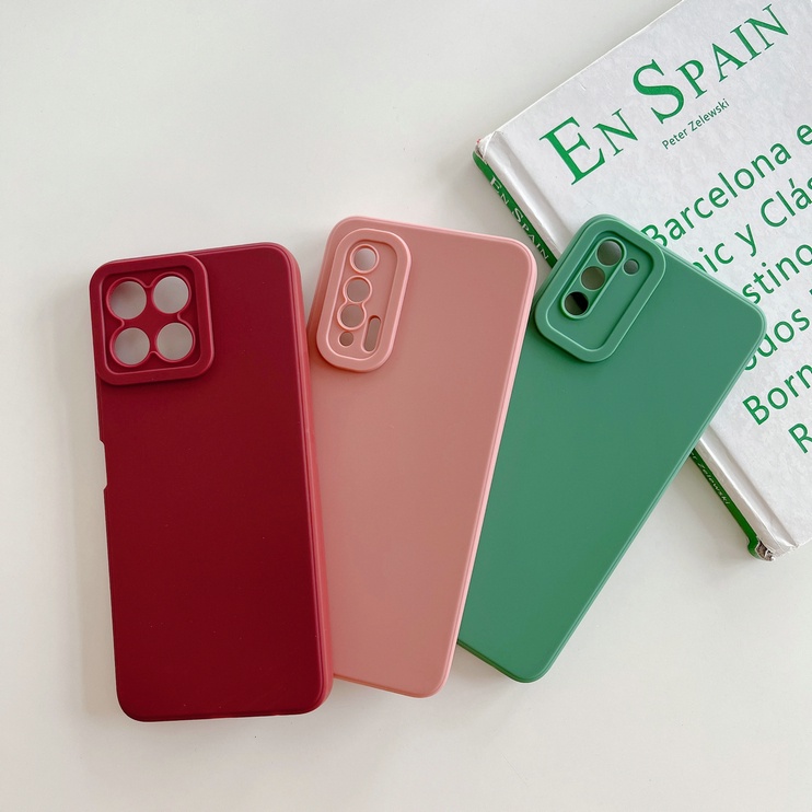 Casing Oppo A15 A15S A53 A33 A31 2020 A52 A72 A92 Reno 6 5 Pro 4G 5G Realme XT X K3 F11 VIVO Y19 Y20 Y20S Y20S G Y12i Y12A Y12S 2021 Y17 Y12 Y15 U10 Y12i S1 Straight Edge Fine Hole Shockproof Anti-fall Soft Phone Case
