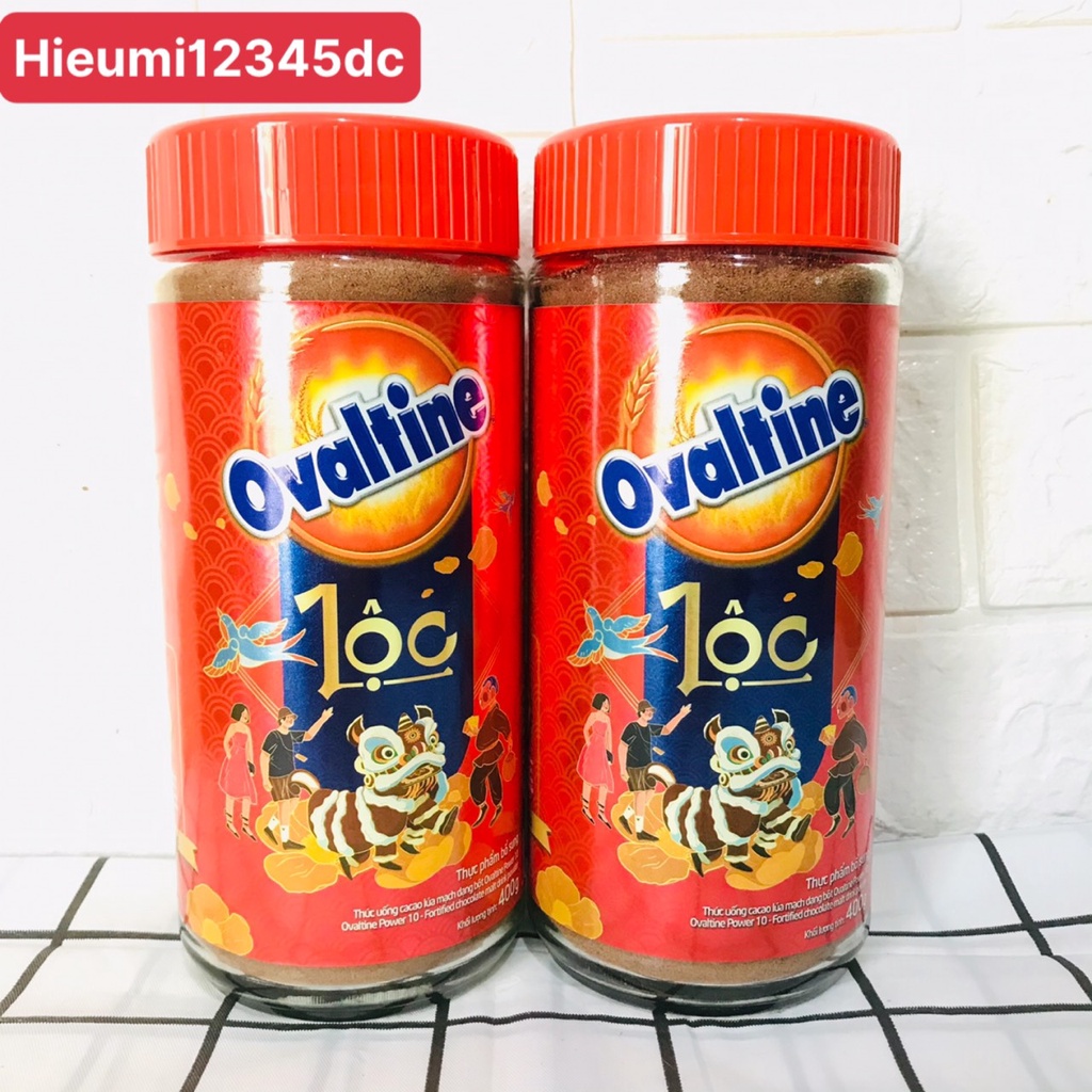 Thức uống lúa mạch hương vị sô-cô-la Ovaltine bột hũ thủy tinh 400g