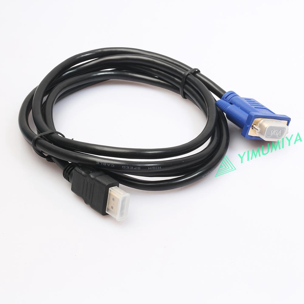 YI HDMI Gold Male To VGA HD Male 15Pin Adapter 1080P Converter Cable 6FT