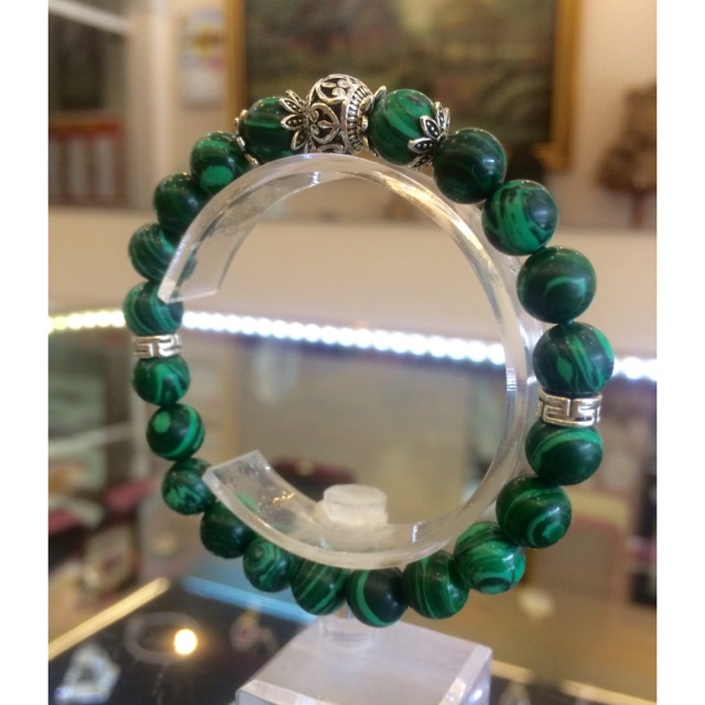 Vòng tay phong thuỷ đá Malachite 8ly
