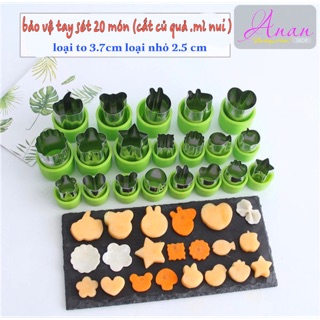 khuôn tạo hình inox cắt tỉa củ quả  bánh quy . mì nui cho bé và gia đình