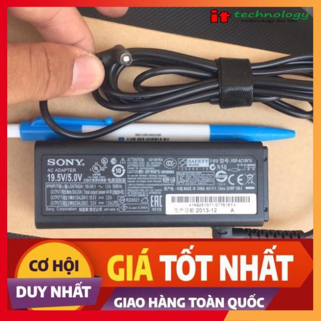 🎁 [Ảnh Thật ] Sạc Laptop SONY 19.5V-2A (Nam châm) đầu ghim có nam châm hít