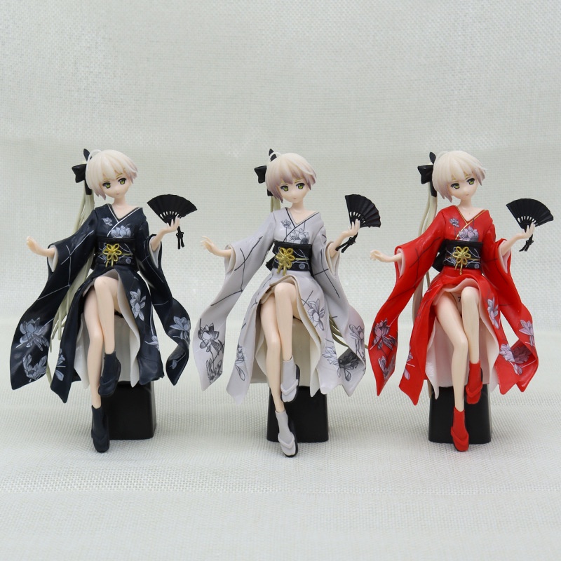 Mô Hình Kimono Anime Girl Trang Trí Decor Bàn Làm Việc, Taplo Xe