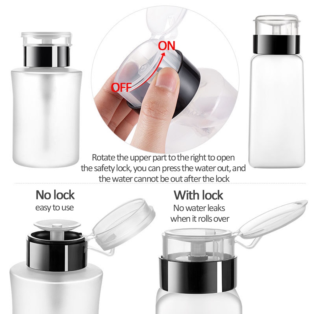 Chai rỗng đựng dung dịch tẩy trang có nắp đậy dung tích 50-250ml tiện dụng