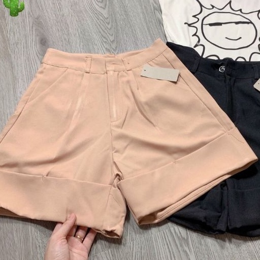Quần shorts LẬT LAI Công sở vải tuyết mưa (SML)