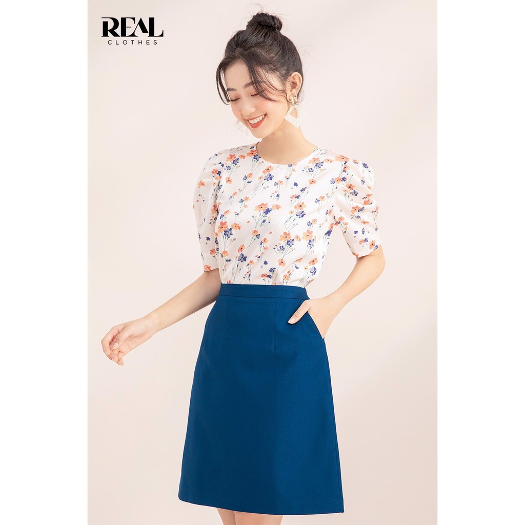 Váy A cơ bản màu xanh cổ vịt Real Clothes, đủ size, thiết kế phù hợp công sở