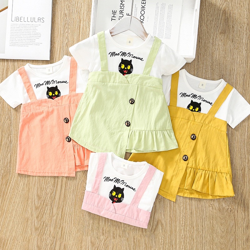 Váy bé gái cotton mát lịm size 0-3t
