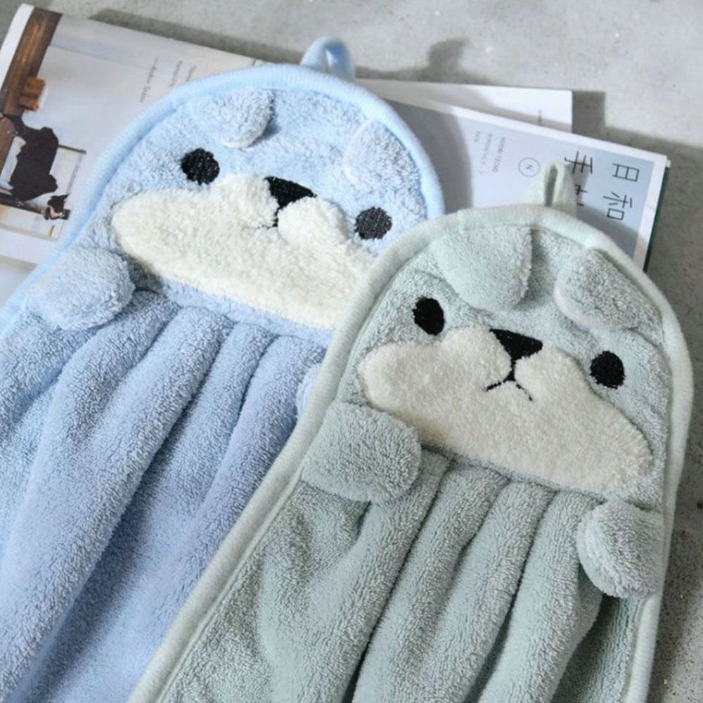 Khăn lau tay treo tường KUNHEV mềm mại thiết kế hoạt hình cho nhà bếp phòng tắm