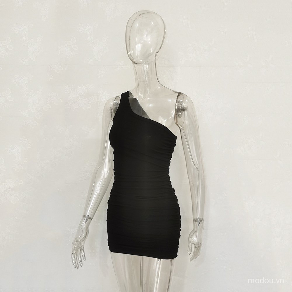 Đầm ôm hở một bên vai tôn dáng thời trang quyến rũ cho nữ