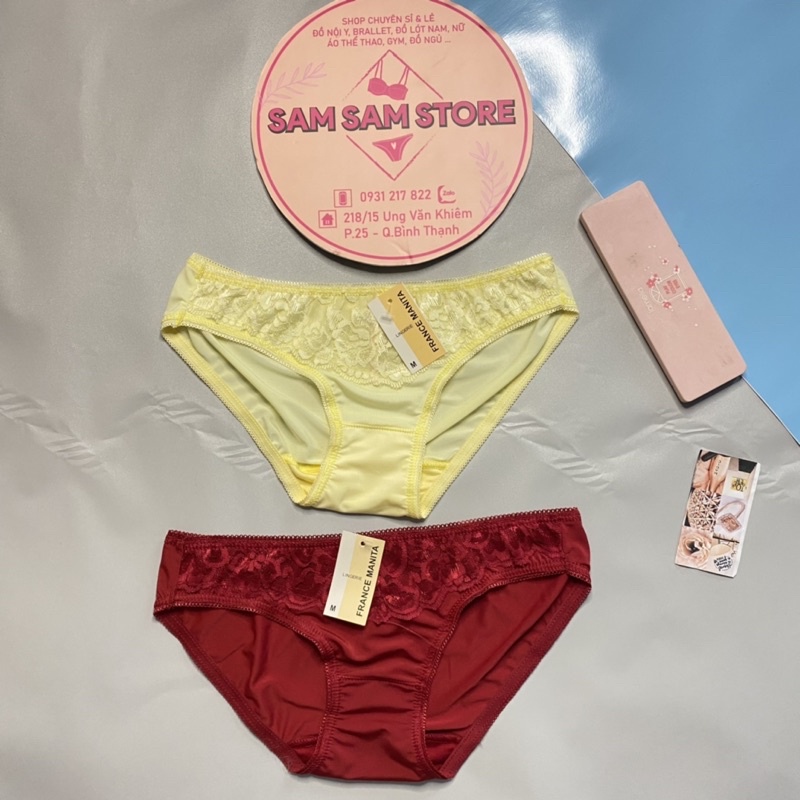 Quần Lót Nữ kháng khuẩn Thun Lạnh Phối Ren thương hiệu SAM SAM chất thun lạnh dày dặn mà rất mát mẻ, đủ size