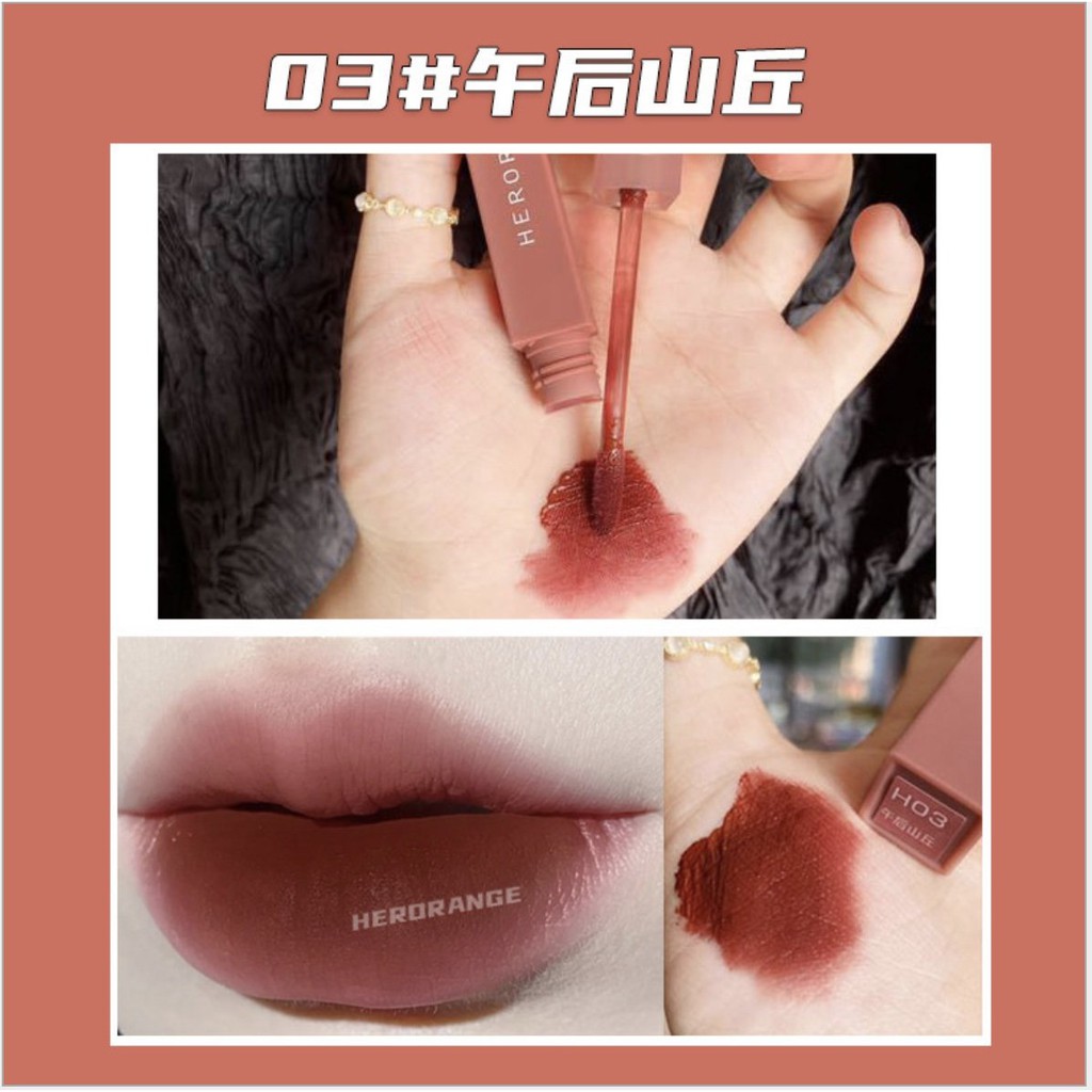 Son kem Herorangge vỏ vuông chất son mịn môi - Sammi beauty - G10