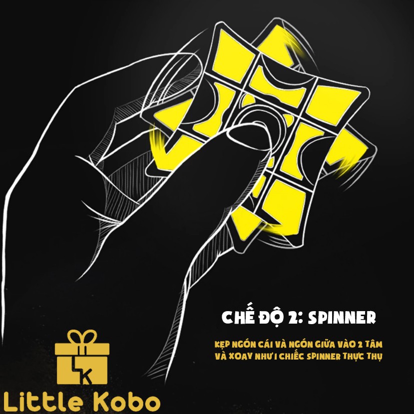 Rubik 1x3x3 QiYi Spinner D-FantiX Fidget Spinner Rubik Biến Thể MoFangGe