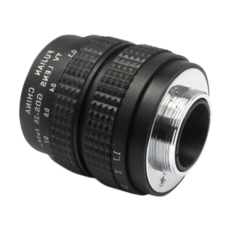 New Stock 35mm F/1.7 Movie Lens C-Mount Lens Prime Lens with Adapter Ring