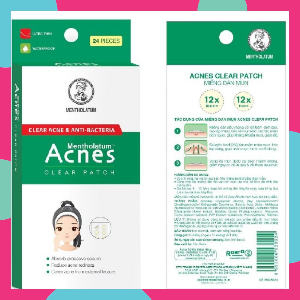 Miếng Dán Mụn  Acnes Clear Patch - Mụn Cóc - mụn đầu đen - chăm sóc da - da nhạy cảm - nền - mỹ phẩm - mỹ phẩm - ĐYVĐ! | BigBuy360 - bigbuy360.vn