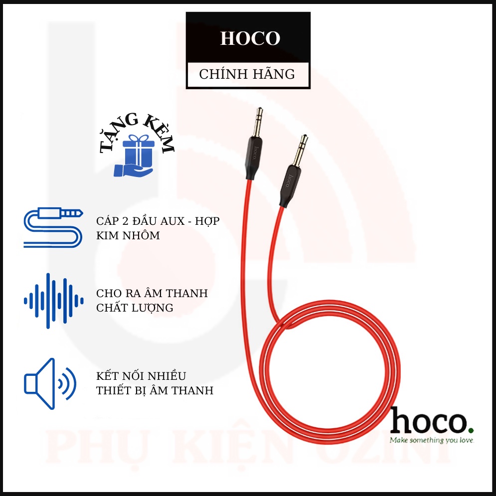 Cáp Kết Nối Hoco UPA 11 Audio hai đầu 3.5 - 2 đầu hợp kim nhôm