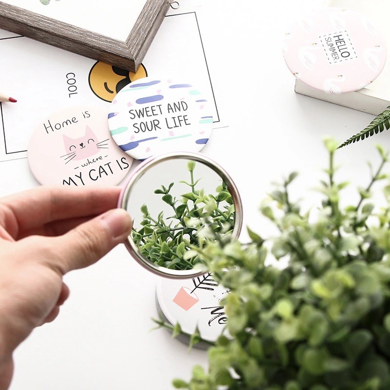 Gương Tròn Mini , bỏ Túi.Viền Kim Loại .Gương Nhiều mẫu Mã ,Hình Ảnh
