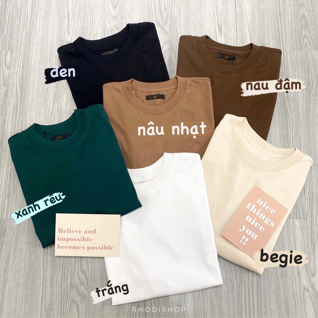 Áo Phông Trơn Cộc Tay Các Màu Nam Nữ Unisex 22rhx006 RHODISHOP