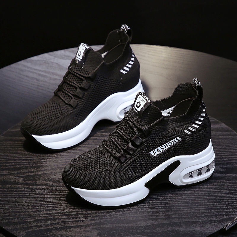 Giầy thể thao độn đế cao 7cm hàng có sẵn đế siêu nhẹ