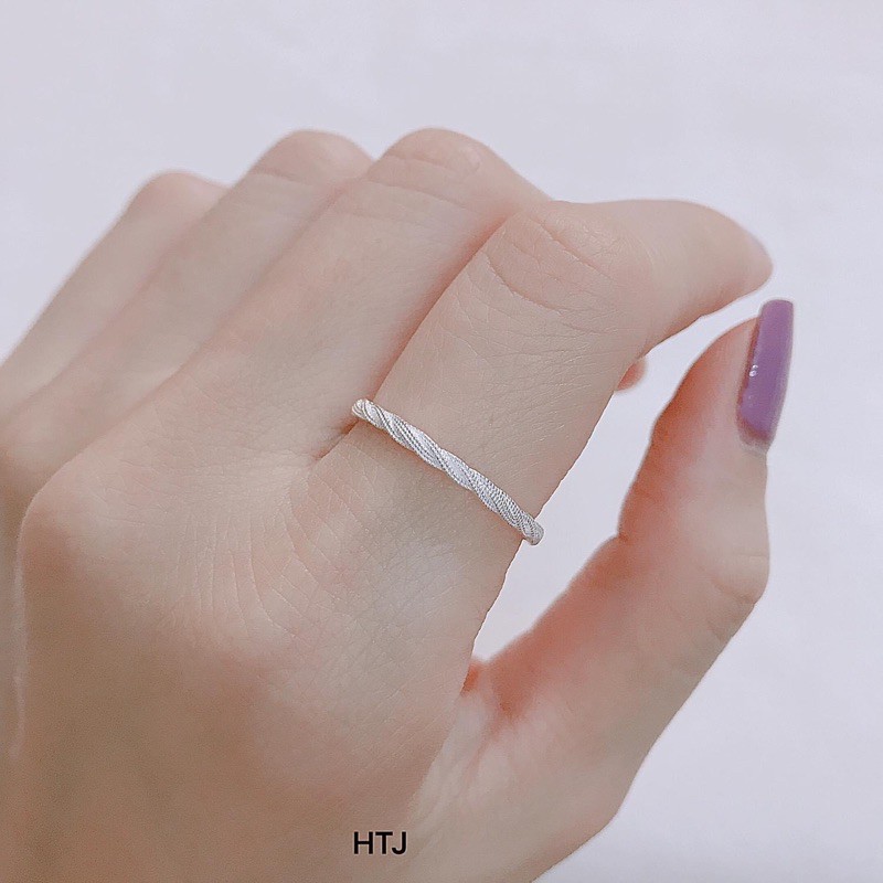 NHẪN NỮ BẠC TA XOẮN ĐƠN GIẢN KHÔNG GẮN ĐÁ