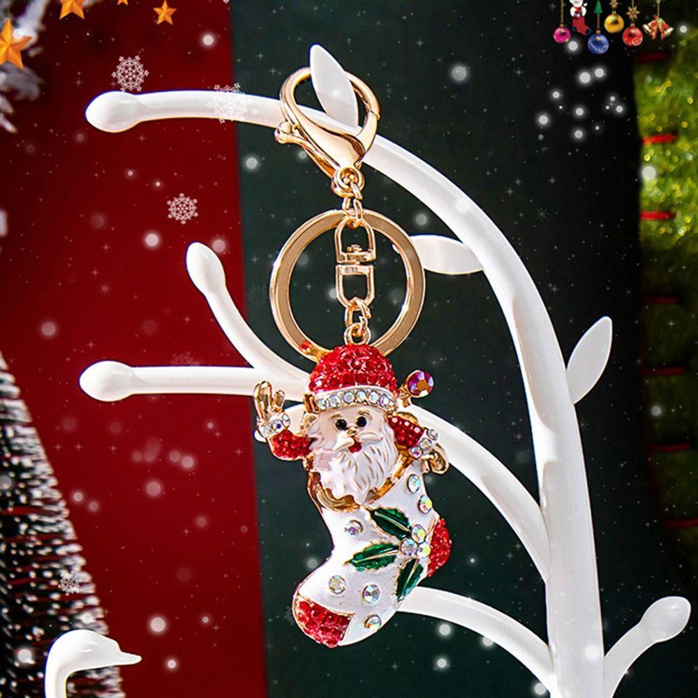 Móc Khóa Hình Ông Già Noel Lấp Lánh Sang Trọng