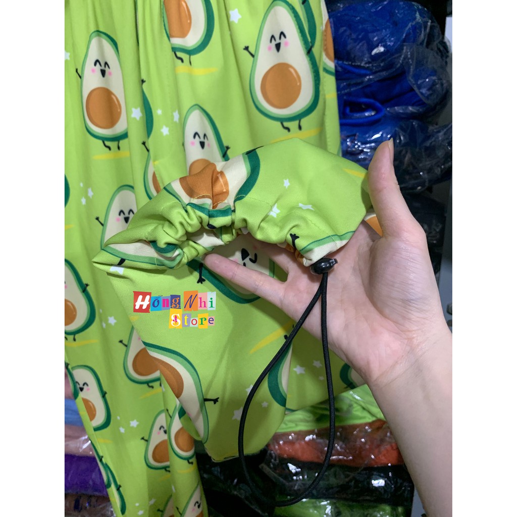 Quần Hoạt Hình Dài Dây Rút Lai Trái Bơ Cartoon Pant Oversize Ulzzang Unisex - MM