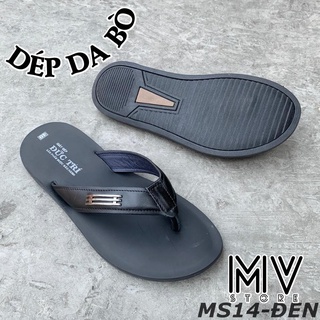 Dép kẹp nam da bò, dép xỏ ngón nam cao cấp DT14
