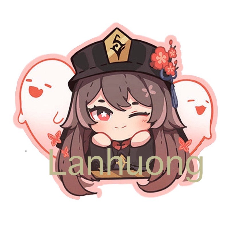 sticker/ nhãn dán hutao genshin impact.