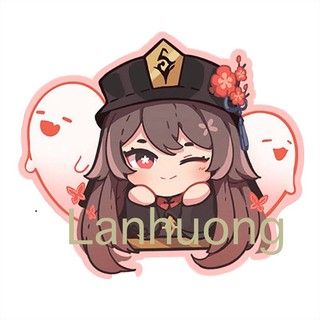 Sticker/ nhãn dán hutao genshin impact.