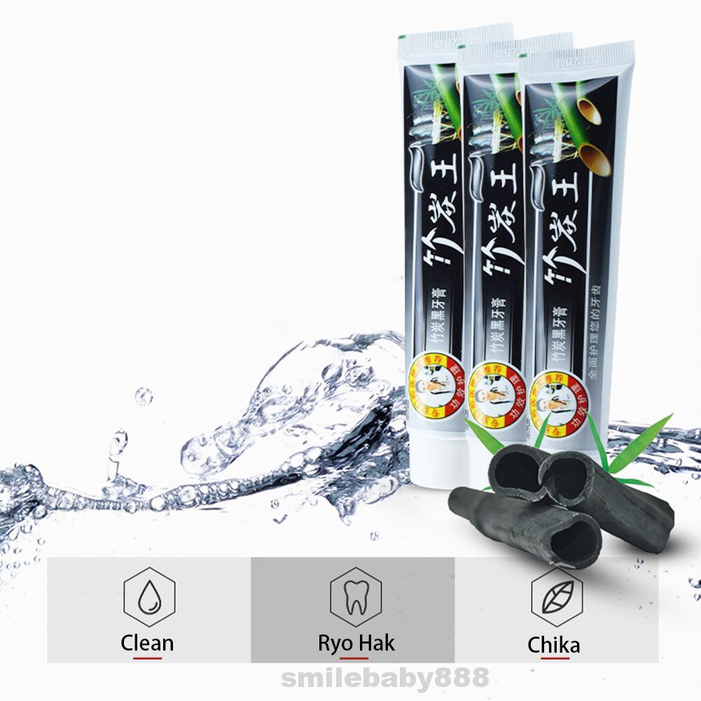 100% bamboo charcoal berry black toothpaste antibacterial fresh breath