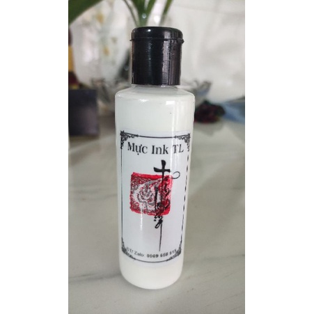 Mực viết thư pháp 120ml, màu đen, đỏ, vàng, xám và trắng
