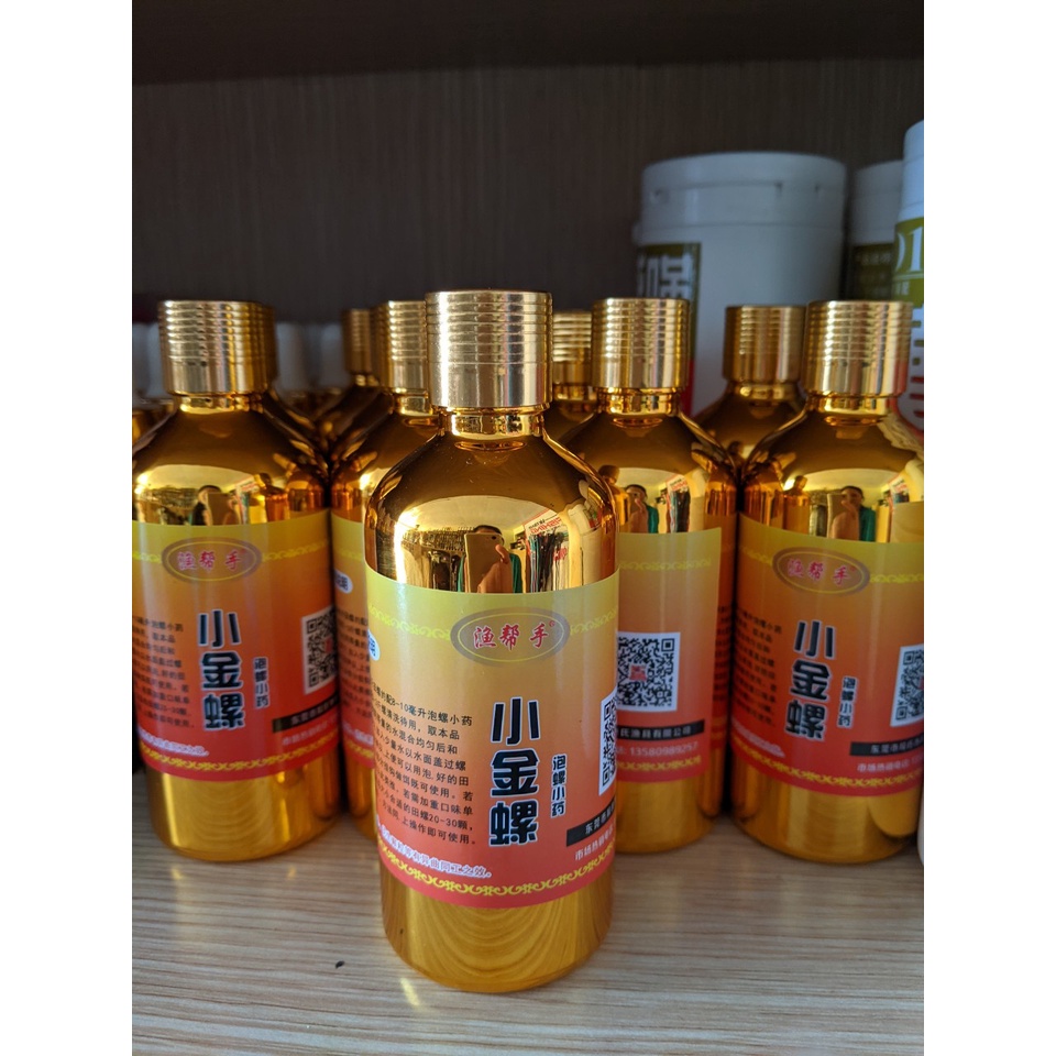 Nước Ngâm Ốc JINSHI Chai Vàng 100ml/chai - Hương liệu câu cá Trắm Đen, Chép, Trắm Trắng