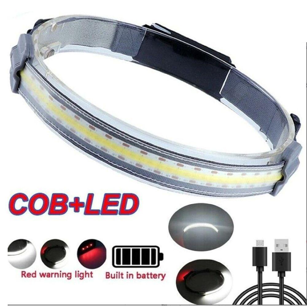 PINEVN Đèn LED COB + COB Đội Đầu Sạc USB Dùng Câu Cá Ngoài Trời