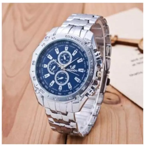 Đồng hồ nam dây mạ hợp kim Oriando mặt xanh