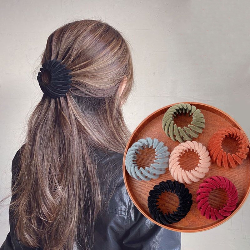 Đồ Cột Tóc Đuôi Ngựa Bằng Nhung Đính Bóng Lông