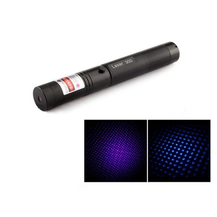 Bút Chiếu Đèn Laser Xanh Dương/Tím Công Suất Cao 303