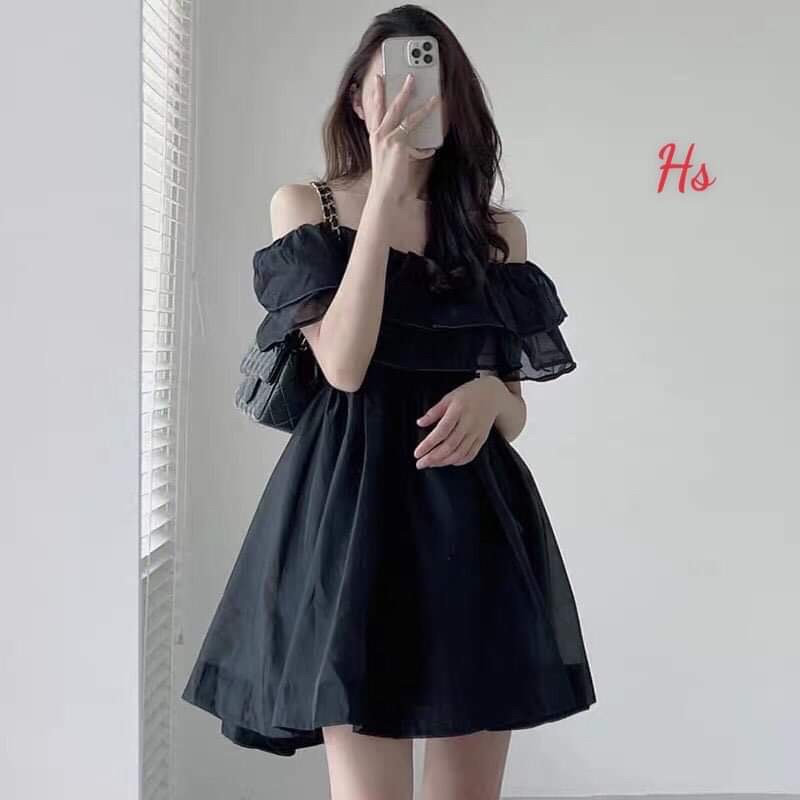 Váy von trễ vai bèo 2 lớp HS6