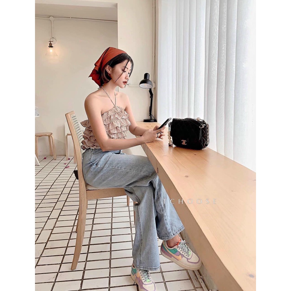 Quần Jeans Baggy Lưng Cao Ống Suông, Quần Jeans Baggy Nữ Ống Rộng, Quần Jeans Baggy Nữ Cạp Cao Ống Rộng
