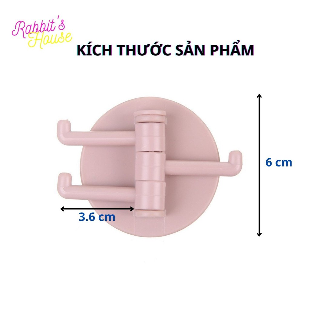 Móc treo đồ dán tường 3 nhánh chịu lực siêu bền, siêu chắc chắn