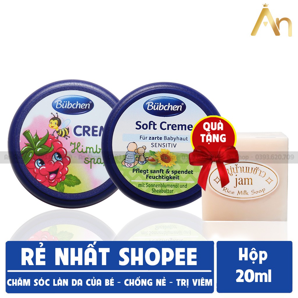 Kem dưỡng da Bubchen Soft Creme Đức (20ml), Thành phần thiên nhiên giúp dưỡng ẩm, bảo vệ làn da bé
