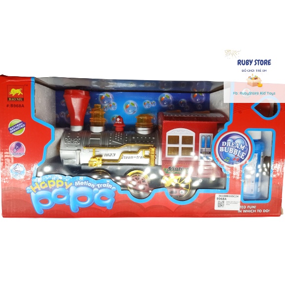 HỘP XE LỬA / TÀU HOẢ THỔI BONG BÓNG XÀ PHÒNG