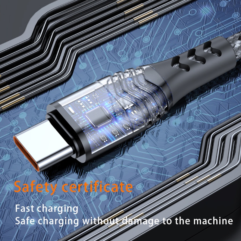 Dây Cáp Sạc Dữ Liệu USB Loại C 6A 66W Dành Cho Điện Thoại Di Động