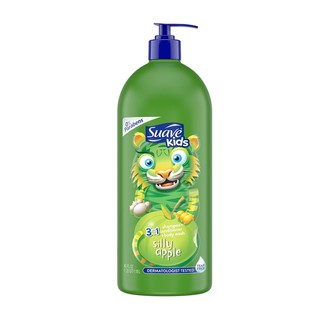 Sữa tắm gội xả Suave Kids 3 in 1 mẫu mới chai có vòi 532ml