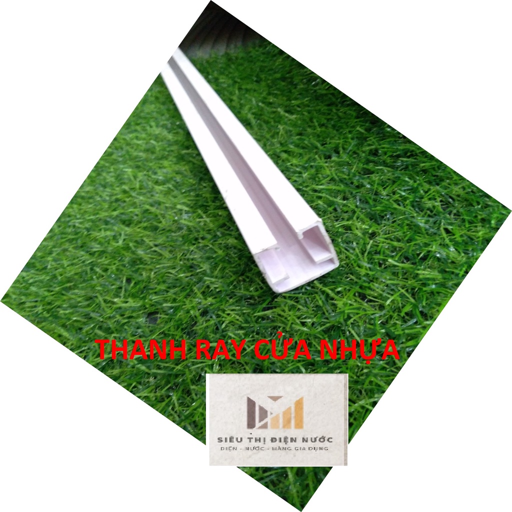 Thanh ray cửa nhựa 80cm-1m, bánh xe cửa nhựa