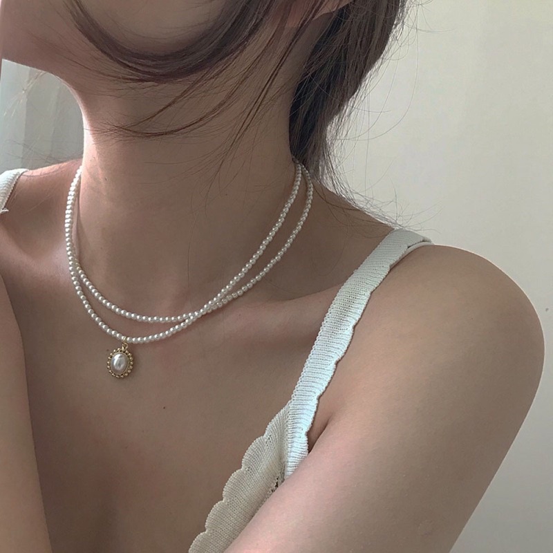 Vòng Cổ Choker Ngọc Trai Hai Tầng Sang Trọng - Ngọc Trai Trường Thịnh