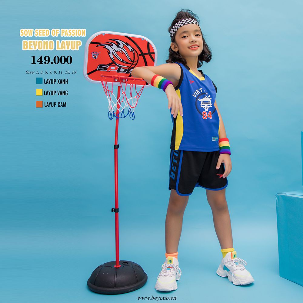 Bộ đồ bóng rổ trẻ em cao cấp Beyono Layup dành cho bé từ 12kg đến 42kg - ViKi Sport