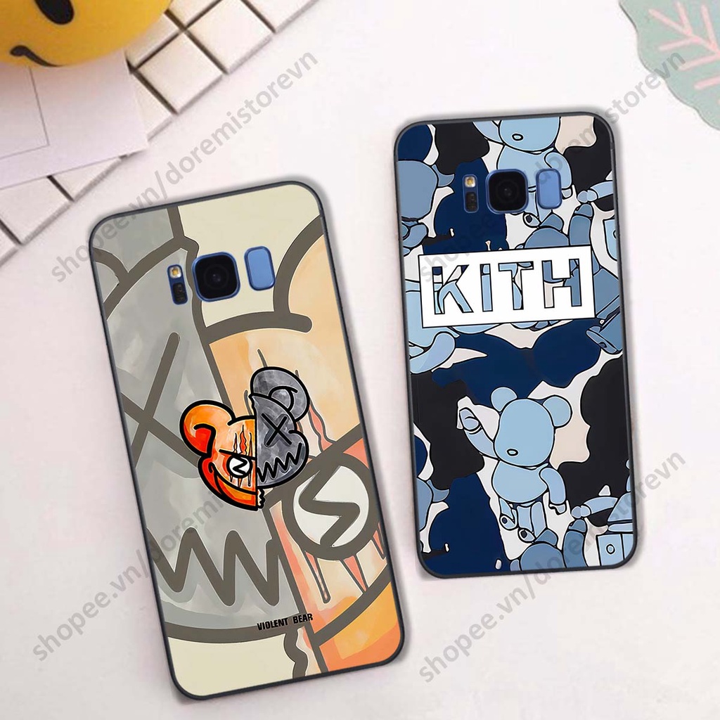 Ốp lưng Samsung S8 / S8 Plus / S8+ hình kaws, kith, bear brick nổi 3D phong cách độc đáo