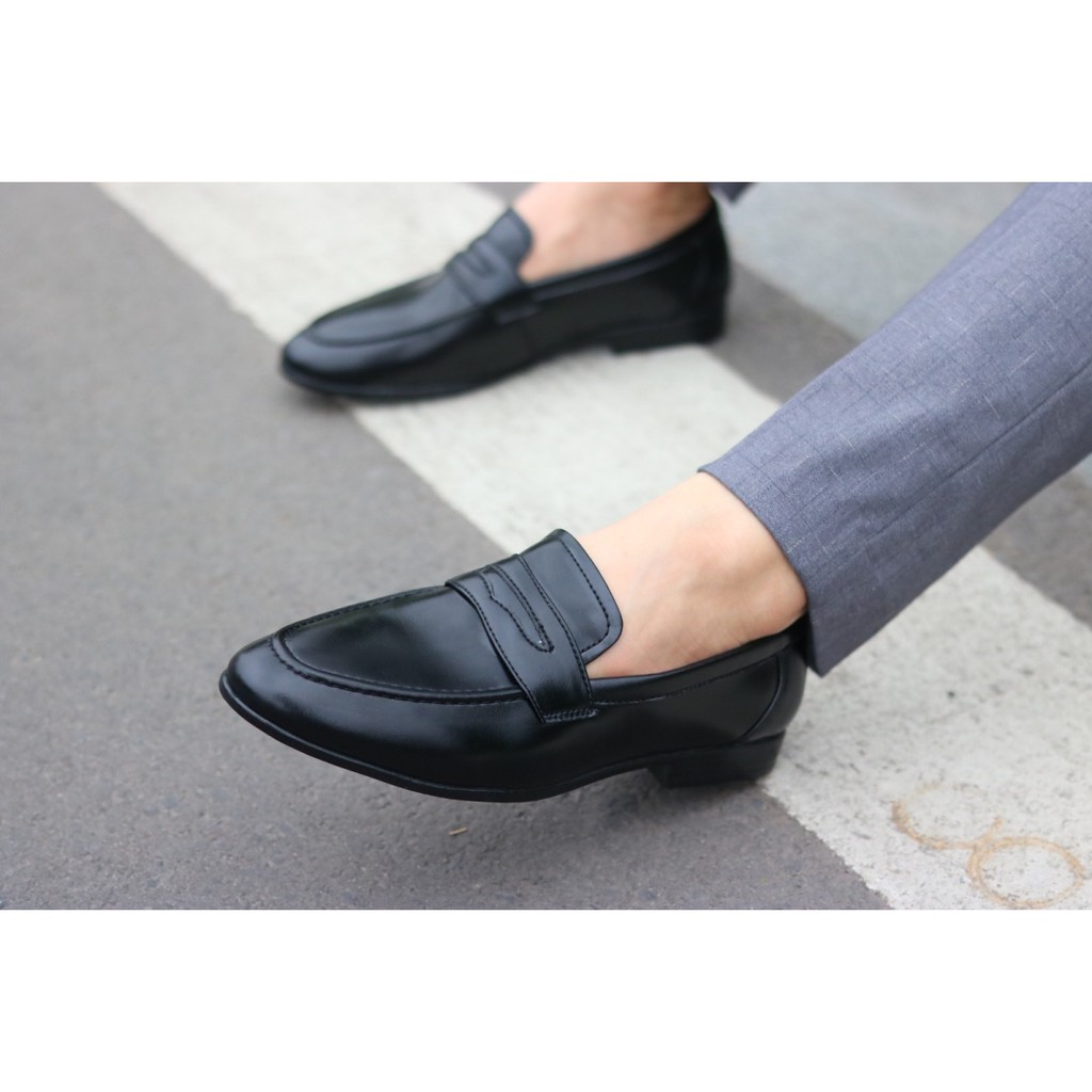 Giày Da Nam,giày lười nam,giày nam đẹp da lì đai khoét mã X076 | BigBuy360 - bigbuy360.vn