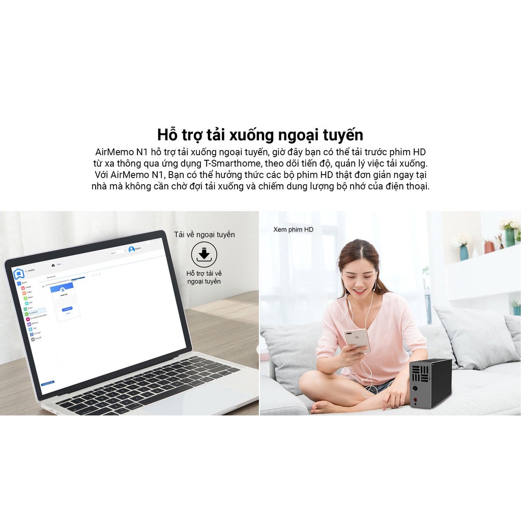 Thiết bị lưu trữ dữ liệu thông minh AirMemo N1 - HÀNG CHÍNH HÃNG